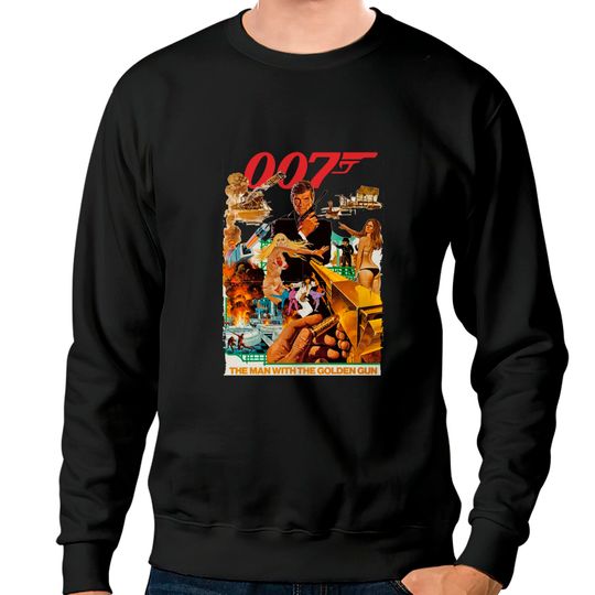 Vintage Graphic Sweatshirts, Graphic Sweatshirt ~ James Bond, 007, Retro, Streetwear