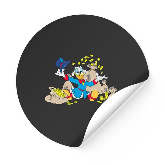 Disney Ducktales Scrooge McDuck Coins Stickers