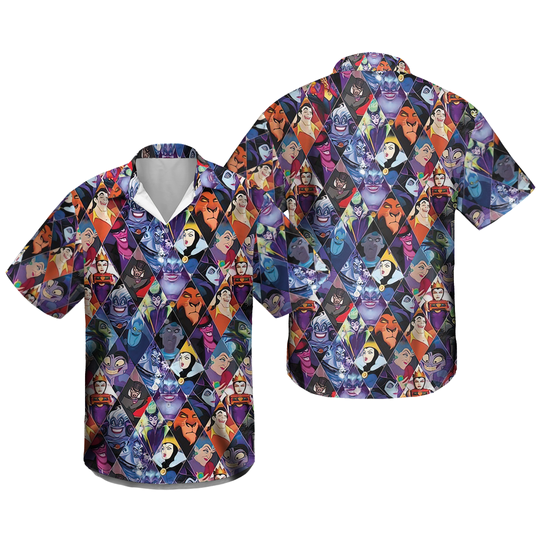 Discover Disney villains hawaiian shirt