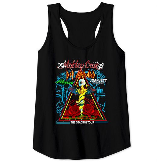 The Stadium Tour 2022, Motley Crue Tour, Def Leppard Poison And Joan Jett 2022 Tank Tops