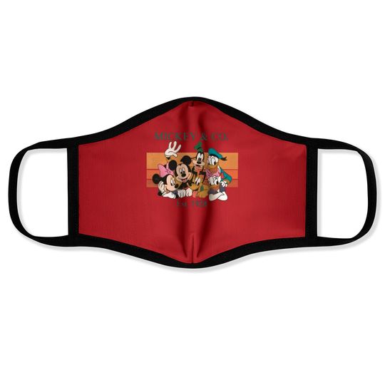 Mickey & Co Face Masks, Retro Disney Face Masks, Vintage Disney Face Masks, Animal Kingdom Face Masks,