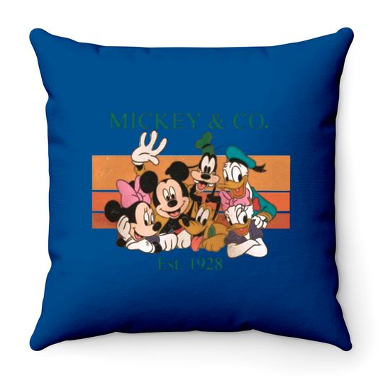 Mickey & Co Throw Pillows, Retro Disney Throw Pillows, Vintage Disney Throw Pillows, Animal Kingdom Throw Pillows,