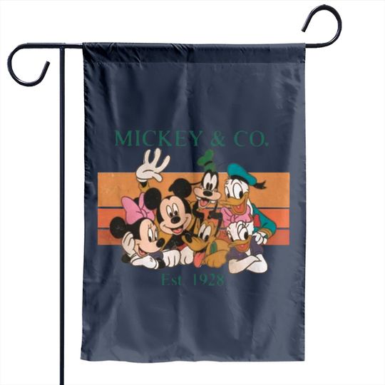 Mickey & Co Garden Flags, Retro Disney Garden Flags, Vintage Disney Garden Flags, Animal Kingdom Garden Flags,
