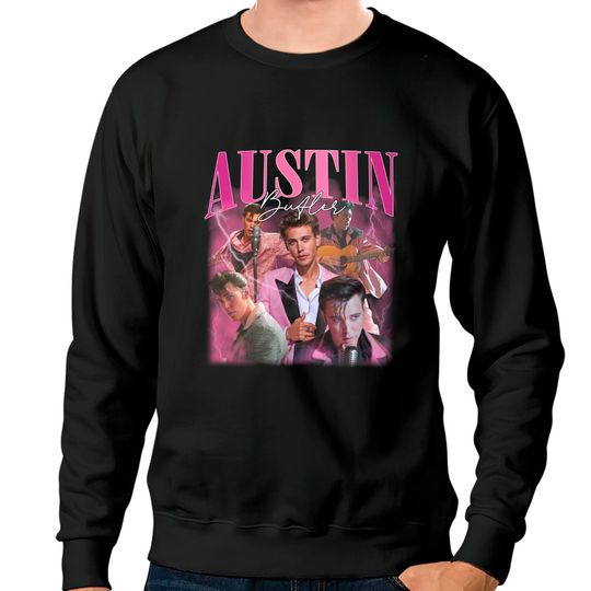 Vintage 90s Austin Butler Sweatshirt Elvis Sweatshirt Austin Butler Concert Tour 2022 Sweatshirts