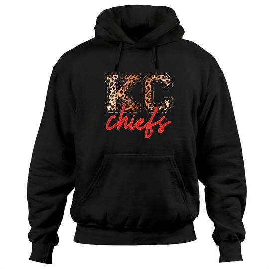 Kc Chiefs Leopard Print Crew Hoodies
