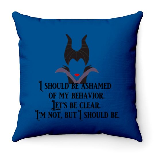 Maleficent Ashamed - Maleficent Disney Villains - Throw Pillows