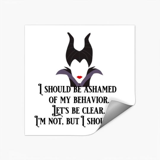 Maleficent Ashamed - Maleficent Disney Villains - Stickers