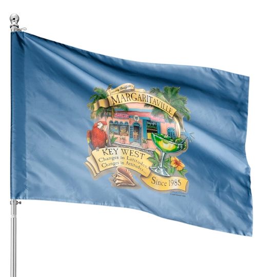 Jimmy Buffett Margaritaville House Flags, Yellow Haze Jimmy Buffett House Flag, Margaritaville House Flag
