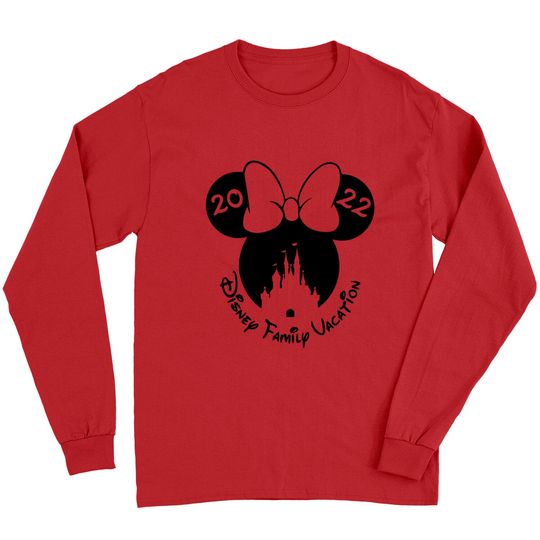 Family Vacation 2022, Minnie Mouse Long Sleeves, Mickey Mouse Ears, DisneyWorld