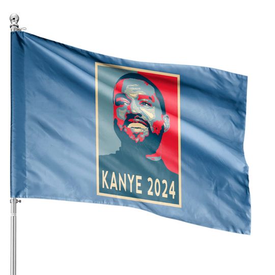 Kanye 2024 President House Flags Unisex Softstyle Obama Hope Style