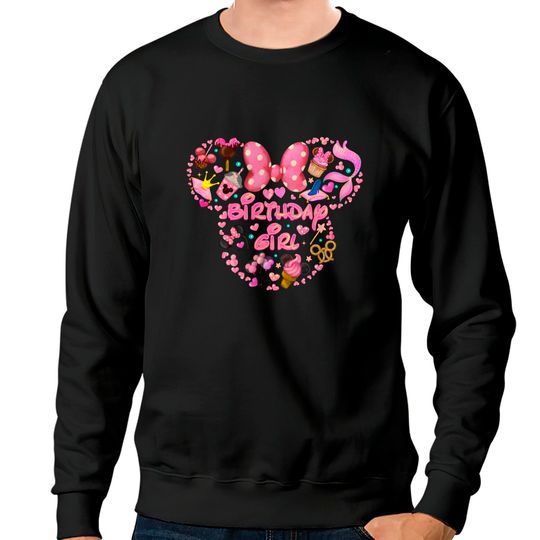 Minnie Birthday,Disney Birthday Girl,Magic Kingdom,Minnie mouse ears, Sweatshirts