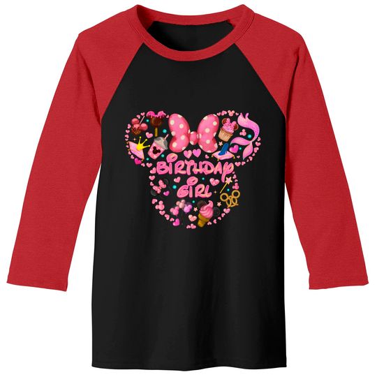 Minnie Birthday,Disney Birthday Girl,Magic Kingdom,Minnie mouse ears, Baseball Tees