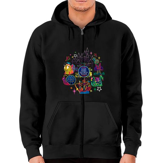 Main Street Electrical Parade Zip Hoodies, Disney Family Vacation Zip Hoodies