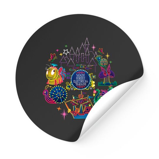 Main Street Electrical Parade Stickers, Disney Family Vacation Stickers