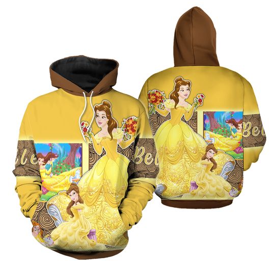 Belle Princess Beauty & The Beast | Disney 3D Hoodie