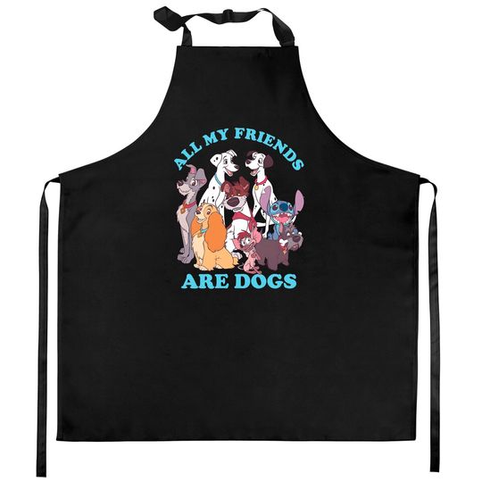 Disney Women's Classic Multi Franchise Dog Friends Kitchen Aprons