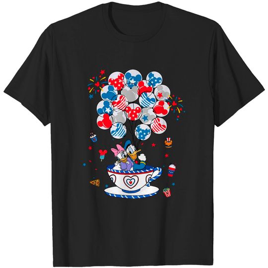 Discover Daisy and Donald Duck 4th July Disney Balloon Shirt