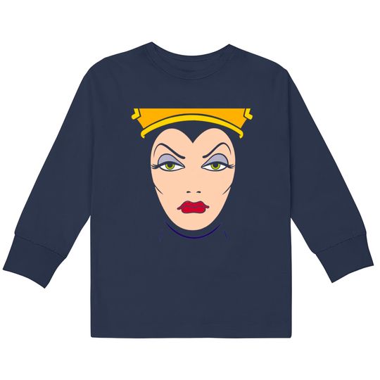 Disney Villains Evil Queen Big Face  Kids Long Sleeve T-Shirts