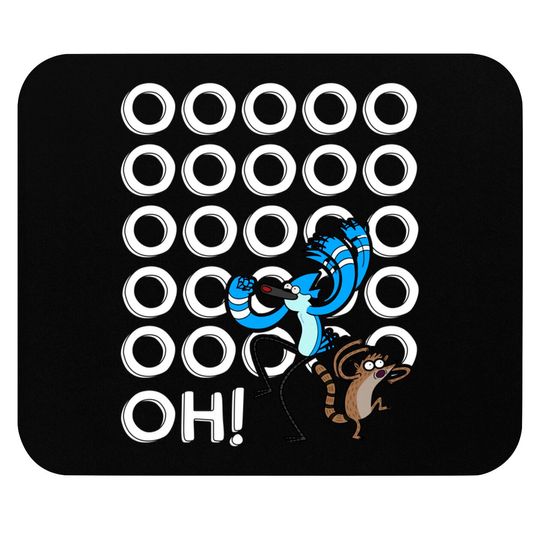 Regular Show Mordecai and Rigby Ooooohs Mouse Pads
