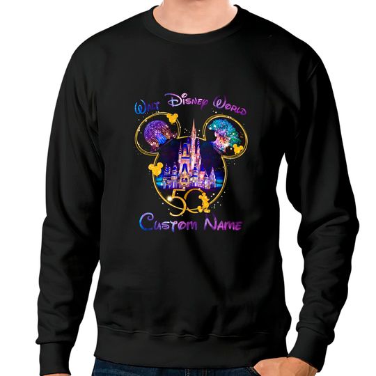 Personalized Disney 50th Anniversary Family Trip Matching Sweatshirt, Disney Trip 2022 Sweatshirts