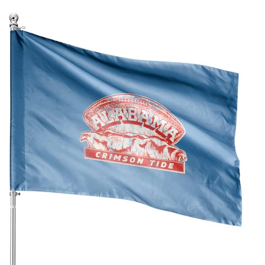 Vintage Crimson Tide Wave Logo - Albm - House Flags