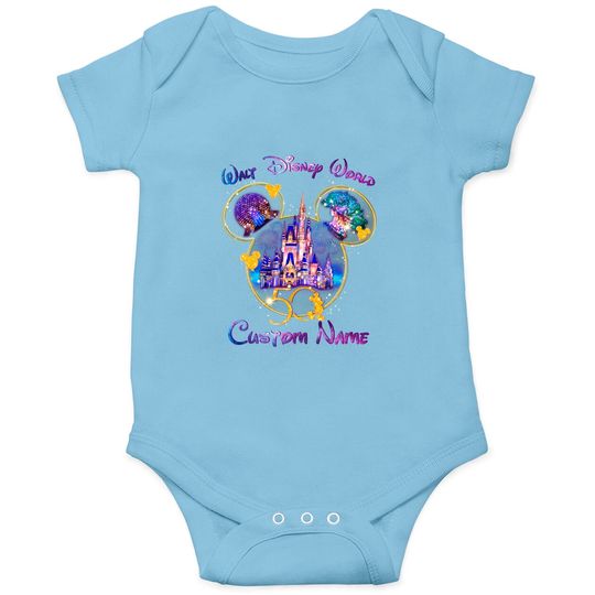 Personalized Disney 50th Anniversary Family Trip Matching Onesie, Disney Trip 2022 Onesies