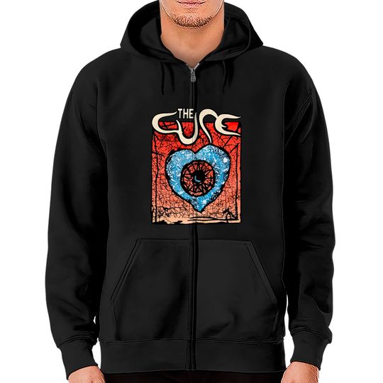 The Cure Boys Vintage Retro Zip Hoodies