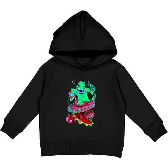 Disneyland Halloween Stitch Oogie Boogie Unisex Kids Pullover Hoodies