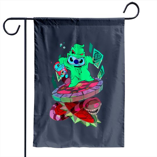 Disneyland Halloween Stitch Oogie Boogie Unisex Garden Flags