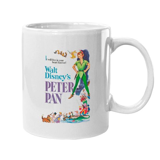 Peter Pan Mugs, Vintage Peter Pan, Disney Mugs, Vintage Disney Mugs
