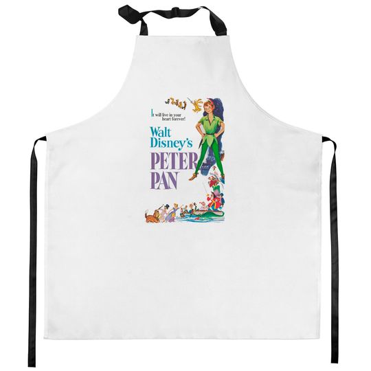 Peter Pan Kitchen Aprons, Vintage Peter Pan, Disney Kitchen Aprons, Vintage Disney Kitchen Aprons