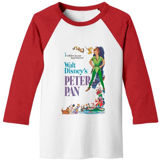 Peter Pan Baseball Tees, Vintage Peter Pan, Disney Baseball Tees, Vintage Disney Baseball Tees