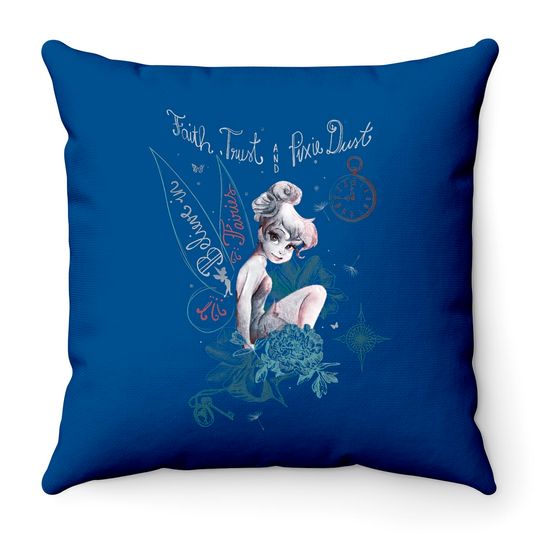 Discover Disney Peter Pan Tinker Bell Believe Drawing Throw Pillows