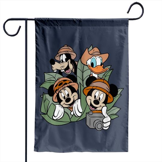 Disney Safari Trip Garden Flag, Mickey Safari Garden Flag, Disney Wild Garden Flag, Animal Kingdom Garden Flags