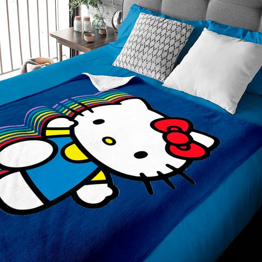 Hello Kitty Rainbow Baby Blankets