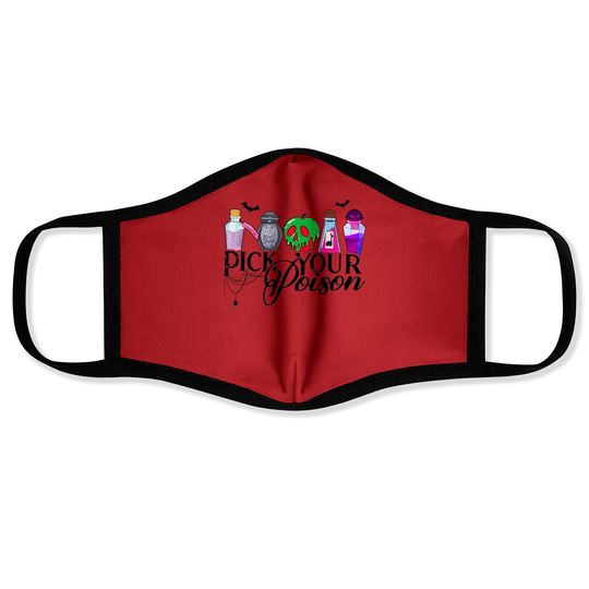 Pick Your Poison Face Masks, Disney Villain Face Masks, Kuzco Poison Face Masks