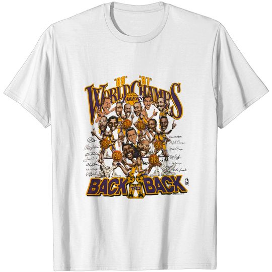Vintage LA Lakers 1988 NBA Final Caricature T-Shirt