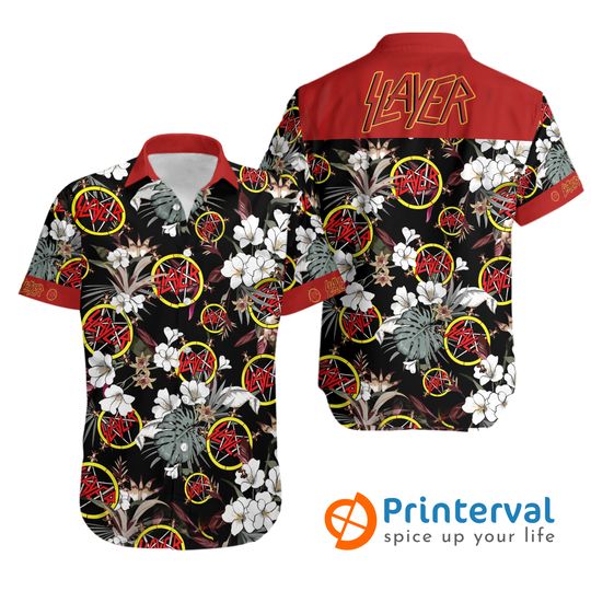Discover Slayer Hawaiian Shirt, Slayer Band Button Up Unisex Shirt