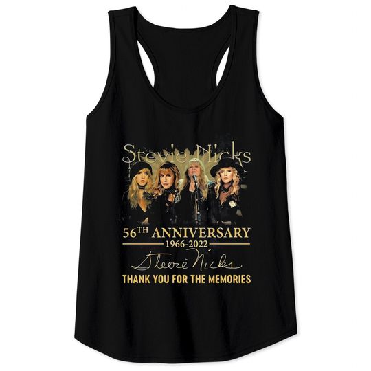 Stevie Nicks 56th Anniversary Signature Tank Tops, Stevie Nicks Fan Lover Tank Tops