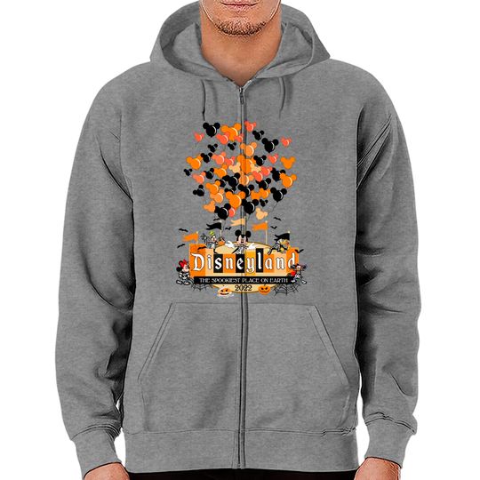 Disneyland Halloween 2022 the spookiest place on earth Zip Hoodies