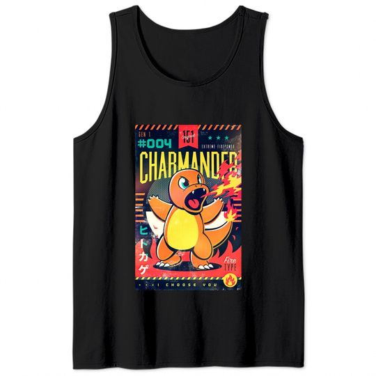 Charizard, PKM Go, Vintage PKM Tank Tops
