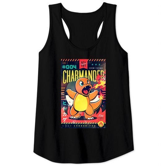 Charizard, PKM Go, Vintage PKM Tank Tops