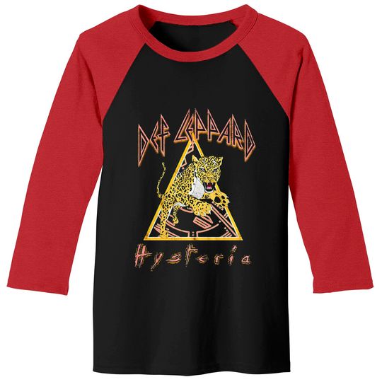 Def Leppard Baseball Tees, Hysteria Album Pouncing Leopard Art Shirt