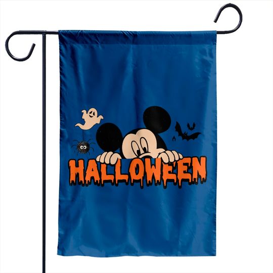 Disney Halloween Retro Colors Garden Flags