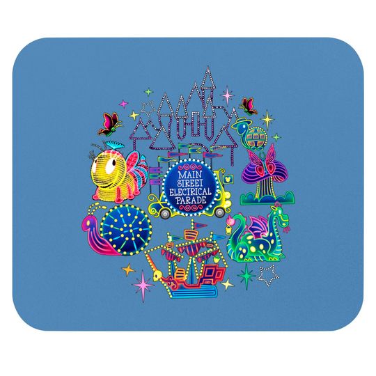Main Street Electrical Parade Mouse Pads, Disney Family Vacation Mouse Pads, Disney Parade Mouse Pads