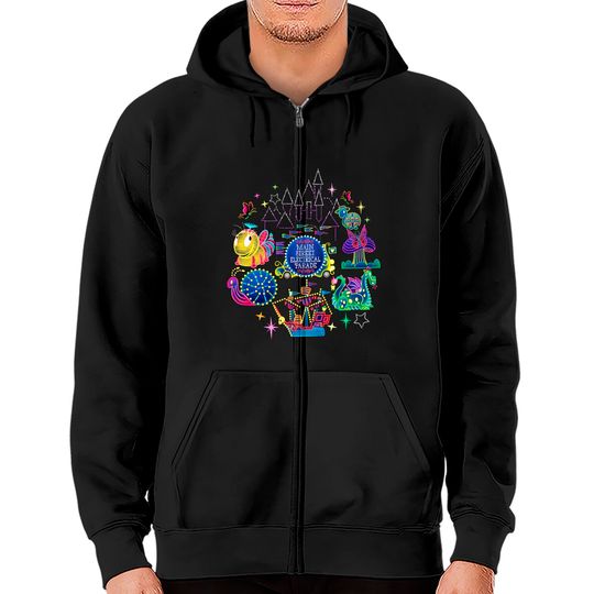 Main Street Electrical Parade Zip Hoodies, Disney Family Vacation Zip Hoodies, Disney Parade Zip Hoodies