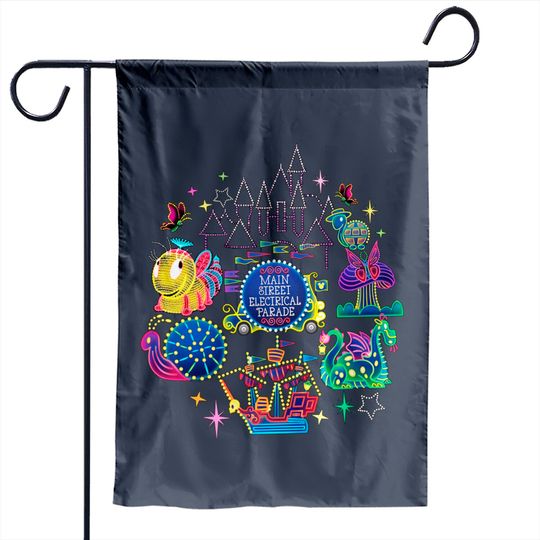 Main Street Electrical Parade Garden Flags, Disney Family Vacation Garden Flags, Disney Parade Garden Flags