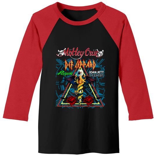 The Stadium Tour Motley Crue Def Leppard Poison Joan Jett Unisex Tank Top, The Blackhearts Baseball Tees