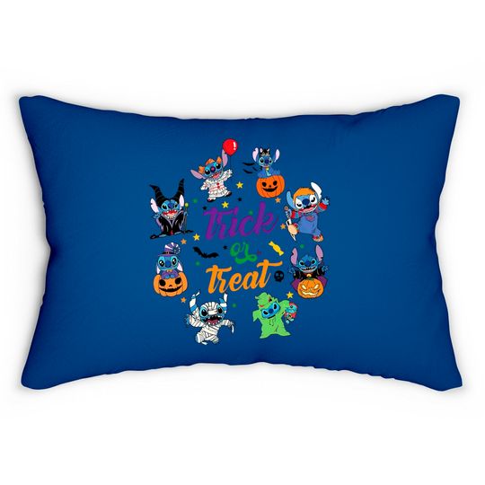 Halloween Stitch Trick Or Treat Lumbar Pillows, Disney Halloween Lumbar Pillow