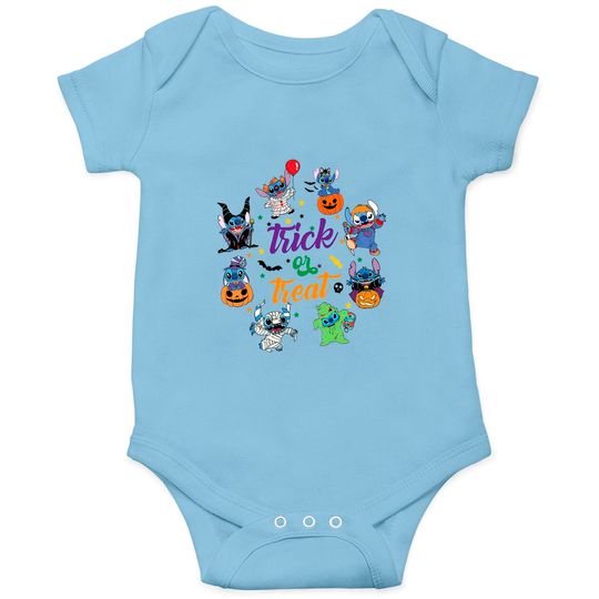 Halloween Stitch Trick Or Treat Onesies, Disney Halloween Onesie